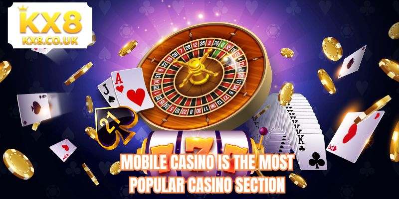 Mobile Casino is the most popular casino section 