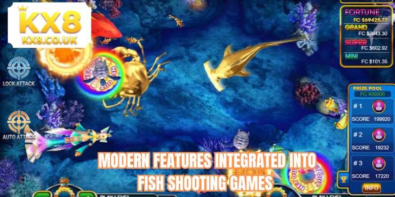 Modern features integrated into fish shooting games 